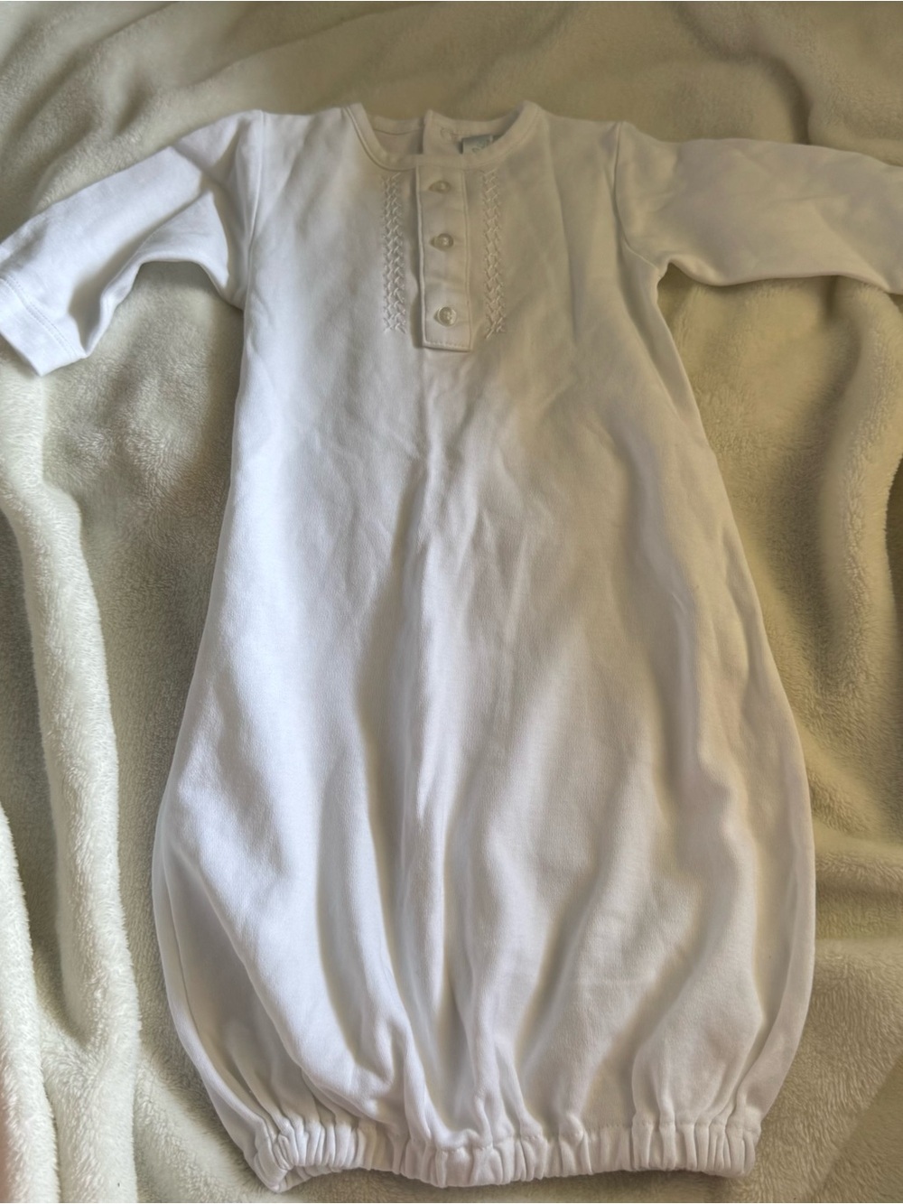 Newborn embroidered gown